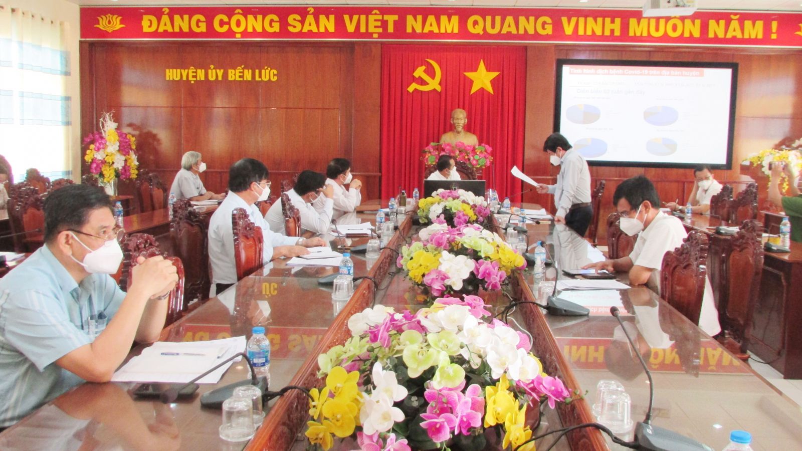 Secretary of the Provincial Party Committee works with Ben Luc district on epidemic prevention and control As of September 7, the district still has 3
