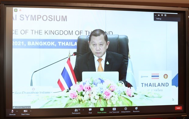57th ASOSAI Governing Board Meeting successfully held President of the Audit Commission of Thailand Chanathap Indamr at the event (Photo: VNA)