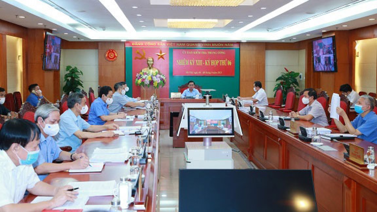 Ủy ban Kiểm tra Trung ương kỷ luật và đề nghị kỷ luật nhiều cán bộ Toàn cảnh kỳ họp thứ 6, Ủy ban Kiểm tra Trung ương.