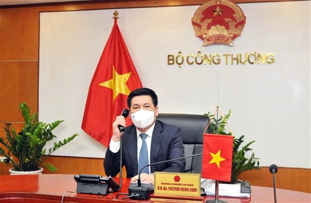 Vietnam, US ensure continuity of goods supply chain Minister of Industry and Trade Nguyen Hong Dien (Photo: VNA)