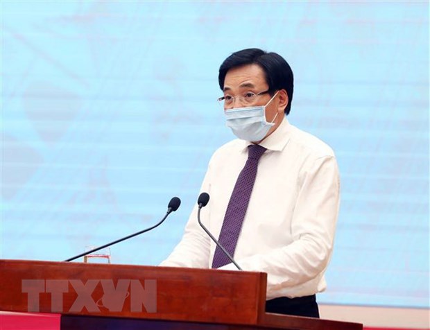 Phiên họp toàn thể Hội đồng Tư vấn cải cách thủ tục hành chính Bộ trưởng, Chủ nhiệm Văn phòng Chính phủ Trần Văn Sơn. (Ảnh: Phạm Kiên/TTXVN)