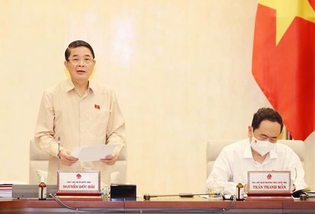 NA Standing Committee discusses State Audit Office’s performance, work plan NA Vice Chairman Nguyen Duc Hai addresses the meeting of the NA Standing Committee on September 14 morning (Photo: VNA)
