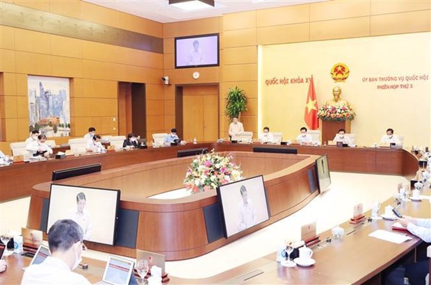 NA Standing Committee discusses State Audit Office’s performance, work plan The September 14 sitting of the third session of the 15th NA Standing Committee (Photo: VNA)