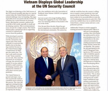 Vietnam displays global leadership at UNSC: The Washington Times Vietnam displays global leadership at UNSC: The Washington Times