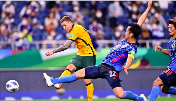 Chiến thắng trước Úc giúp Nhật Bản trở lại cuộc đua giành vé dự World Cup 2022 - Ảnh: AFC