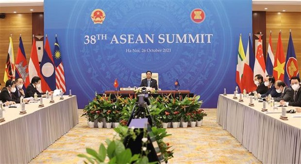 38th and 39th ASEAN Summits open Prime Minister Pham Minh Chinh attends the 38th ASEAN Summit via videoconference on October 26 (Photo: VNA)