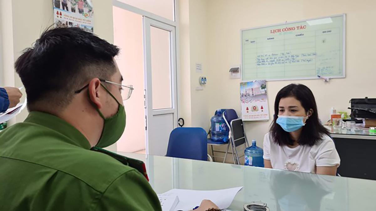 Bị can Mai Thị Lan tại cơ quan điều tra. Ảnh V.T