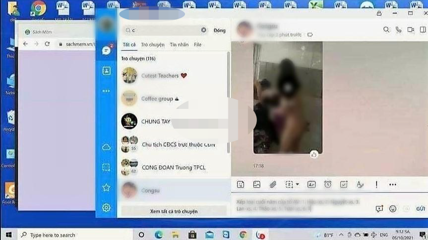 Đồng Tháp: Công an xác minh vụ thầy giáo lộ clip nhạy cảm lúc dạy trực tuyến Trong lúc dạy học trực tuyến, trên màn hình của thầy H., giáo viên Trường THPT TP.Cao Lãnh, xuất hiện ảnh phụ nữ khỏa thân từ 1 clip do Phó hiệu trưởng của trường gửi cho thầy H. và đã được các học sinh chụp lại. CTV