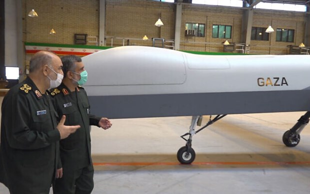 Một mẫu UAV mới của Iran. (Nguồn: AP)