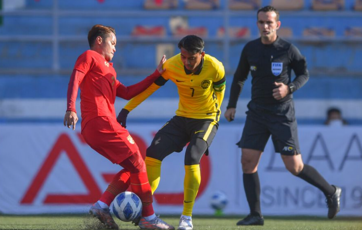 U23 Malaysia (áo vàng) giành vé dự VCK U23 châu Á 2022 (Ảnh: AFC).