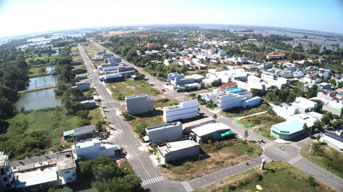 One of the key tasks of Kien Tuong town is to fulfill the criteria of a grade III urban area (Photo: Airport urban area)