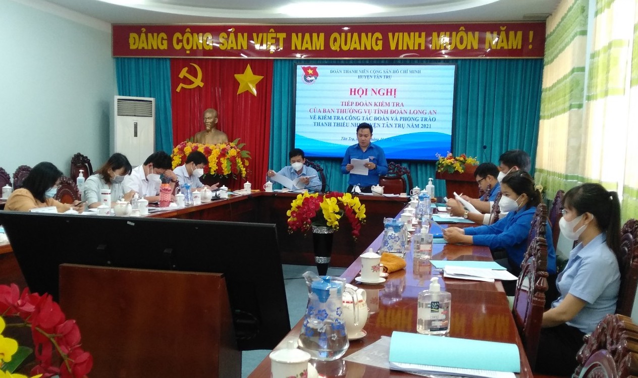 Tỉnh đoàn Long An kiểm tra, đánh giá công tác Đoàn và phong trào thanh thiếu nhi năm 2021