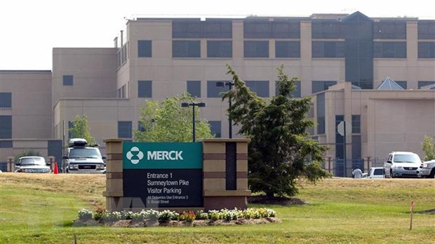 Trụ sở công ty dược phẩm Merck tại Lansdale, bang Pennsylvania, Mỹ. (Ảnh: AFP/TTXVN)