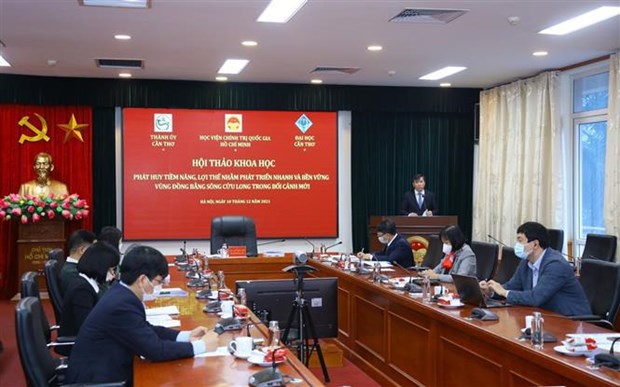 Workshop discusses Mekong Delta sustainable development http://At the workshop (Photo: VNA)
