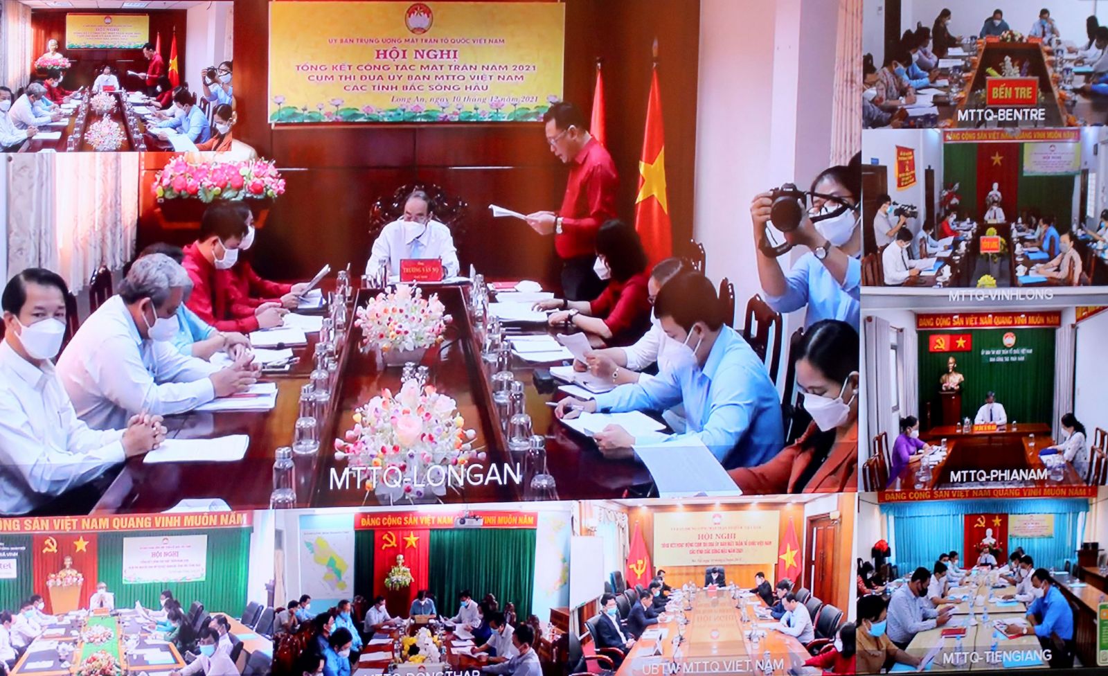 Mặt trận Tổ quốc Việt Nam tỉnh Long An được đề nghị tặng cờ thi đua xuất sắc toàn diện năm 2021