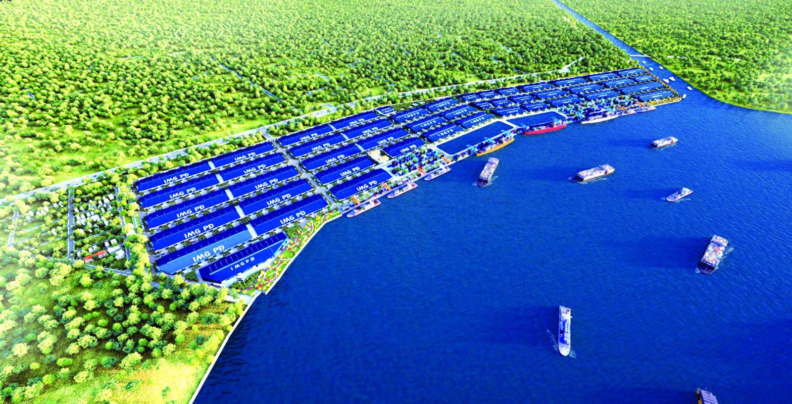 Phuoc Dong Wharf Bridge Industrial Park honored with the Silver Award at the 2nd National Urban Planning Awards 2020 Perspective of Phuoc Dong Wharf Bridge Industrial Park
