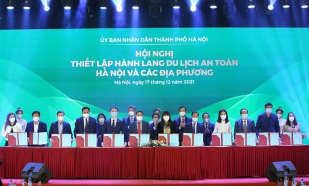 Conference connects tourism safely between Hanoi and other localities At the event (Photo: nhandan.vn)
