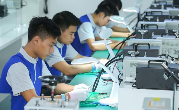 Vocational training sector catches up with digital transformation trend Trainees at Lang Son Vocational Training College. (Photo: VNA)