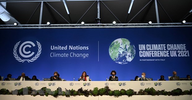 Top 10 international events in 2021 selected by VNA The opening ceremony of 26th session of the Conference of the Parties of the UN Framework Convention on Climate Change in Glasgow on October 31 (Photo: AFP/VNA)