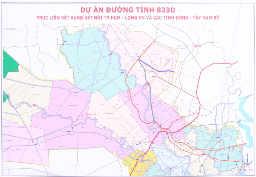 Long An: Provincial Road 823D Project started to construct PR 823D has a length of more than 14 kilometers