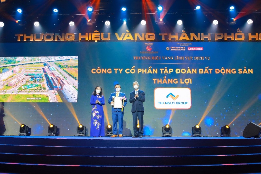 Tập đoàn BĐS Thắng Lợi vinh dự nhận giải thưởng ‘Thương hiệu vàng TP.HCM 2021’