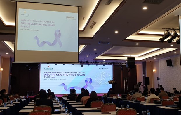 Việt Nam đạt nhiều tiến bộ trong phẫu thuật nội soi ung thư thực quản Các đại biểu tham dự hội nghị. (Ảnh: PV/Vietnam+)
