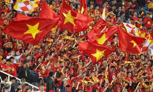 Vietnamese football fans (Photo: VNA)