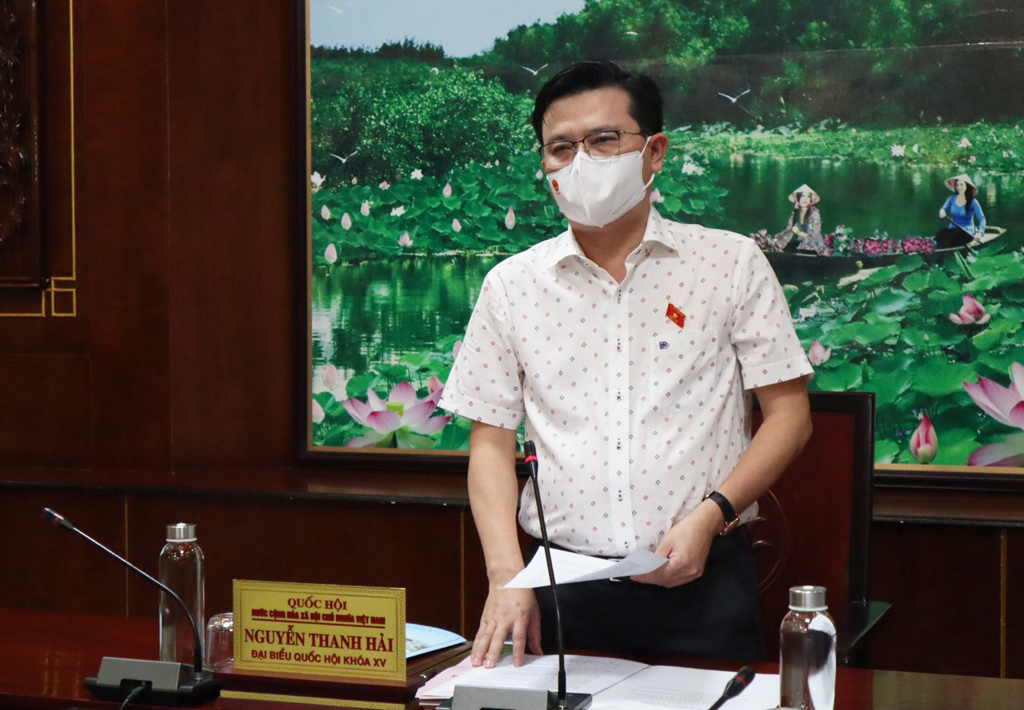 Head of the Provincial Delegation of the National Assembly – Nguyen Thanh Hai proposes to make the plannings public and transparent so that the people know and agree to participate in the implementation