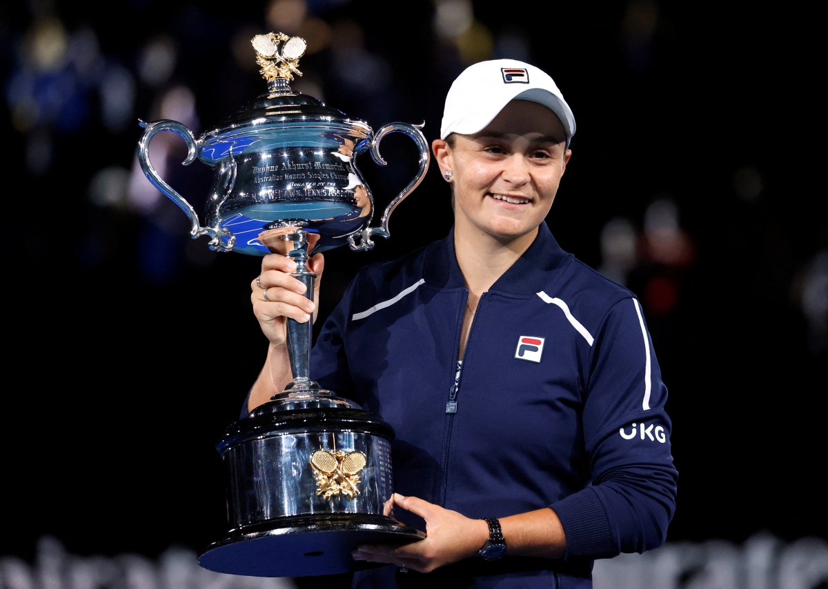 Ashleigh Barty vô địch nội dung đơn nữ Australian Open 2022. (Ảnh: Reuters)