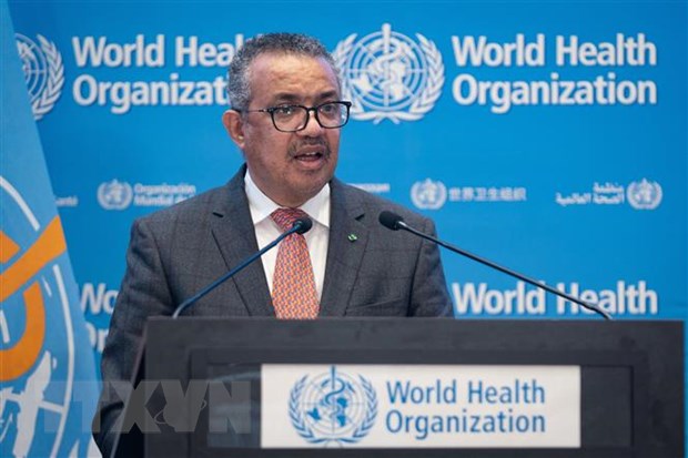 Tổng Giám đốc Tổ chức Y tế thế giới (WHO) Tedros Adhanom Ghebreyesus phát biểu tại cuộc họp ở Geneva, Thụy Sĩ. (Ảnh: AFP/TTXVN)