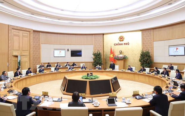 Thủ tướng: Cả nước cơ bản đạt các mục tiêu trong việc tổ chức đón Tết Quang cảnh phiên họp. (Ảnh: Dương Giang/TTXVN)