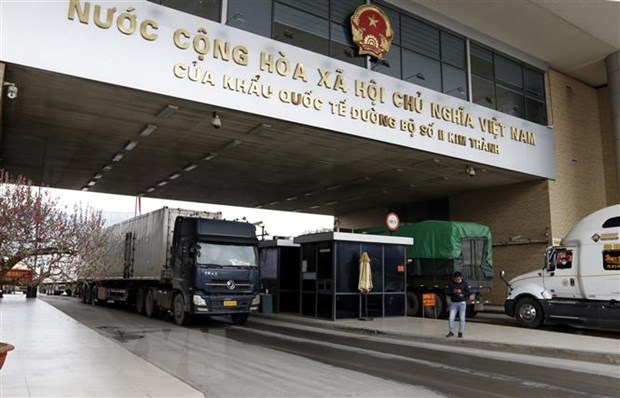 Vietnam exports 287 tonnes of farm produce to China through Lao Cai from Feb.1-3 Kim Thanh border gate in the northern province of Lao Cai (Photo: VNA)