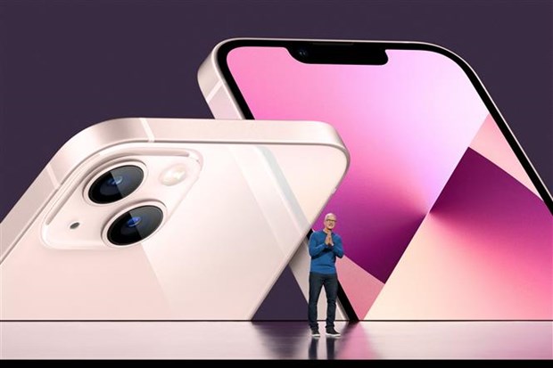 Lễ ra mắt sản phẩm iPhone 13 ở Cupertino, bang California (Mỹ) ngày 14/9/2021. (Ảnh: AFP/TTXVN)