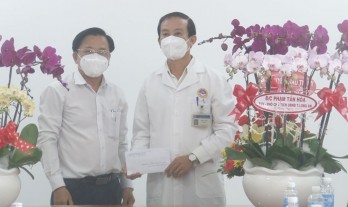Sở Y tế chúc mừng Ngày Thầy thuốc Việt Nam 27/02 tại Bệnh viện Đa khoa khu vực Đồng Tháp Mười