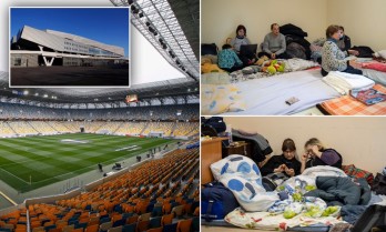 Sân bóng tổ chức EURO 2012 trở thành nơi trú chân cho người tị nạn ở Ukraine