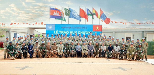 Vietnam’s Level-2 Field Hospital Rotation 3 receives UN medals