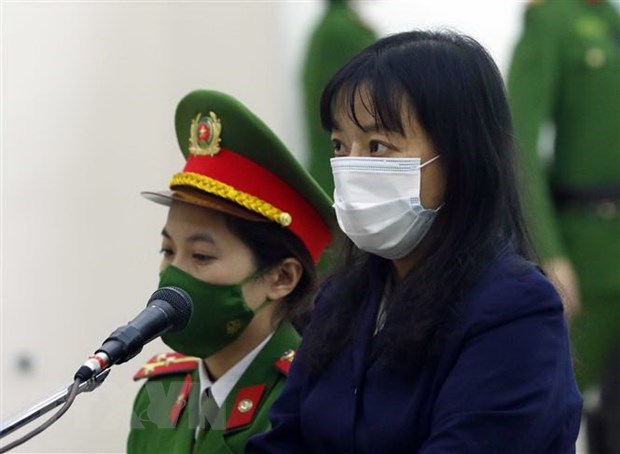 Bị cáo Phạm Thị Đoan Trang lĩnh án 9 năm tù về tội tuyên truyền chống Nhà nước Cộng hòa xã hội chủ nghĩa Việt Nam. (Ảnh: Phạm Kiên/TTXVN)
