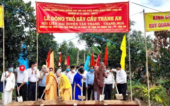 Tân Thạnh khởi công xây dựng 2 cầu giao thông nông thôn Tân Thạnh khởi công xây dựng 2 cầu giao thông nông thôn