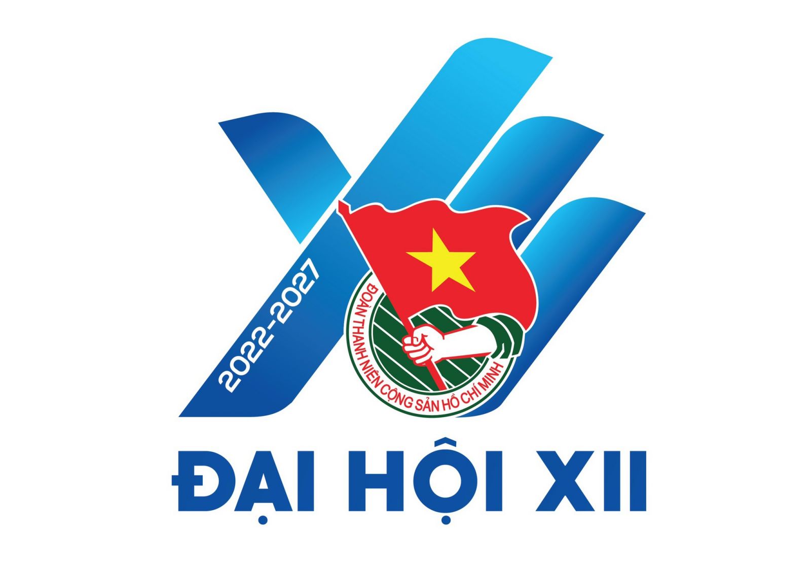 Logo chính thức của Đại hội Đoàn toàn quốc lần thứ XII. Ảnh BTC cung cấp