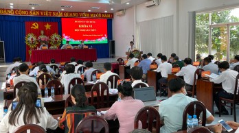 Tân Hưng: Hội nghị Huyện ủy lần thứ 9 Tân Hưng: Hội nghị Huyện ủy lần thứ 9