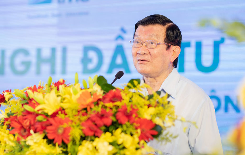Nguyên Chủ tịch nước Trương Tấn Sang dự hội nghị đầu tư KCN Cầu Cảng Phước Đông sau 1 năm khánh thành