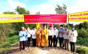 Ban Trị sự Giáo hội Phật giáo Việt Nam huyện Tân Thạnh góp sức xây những nhịp cầu