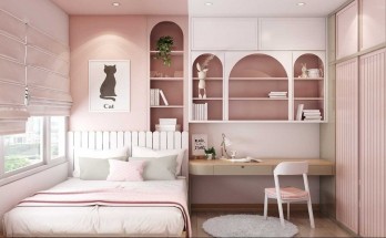 Thiết kế phòng ngủ đẹp cho bé gái 15 tuổi tiết kiệm chi phí