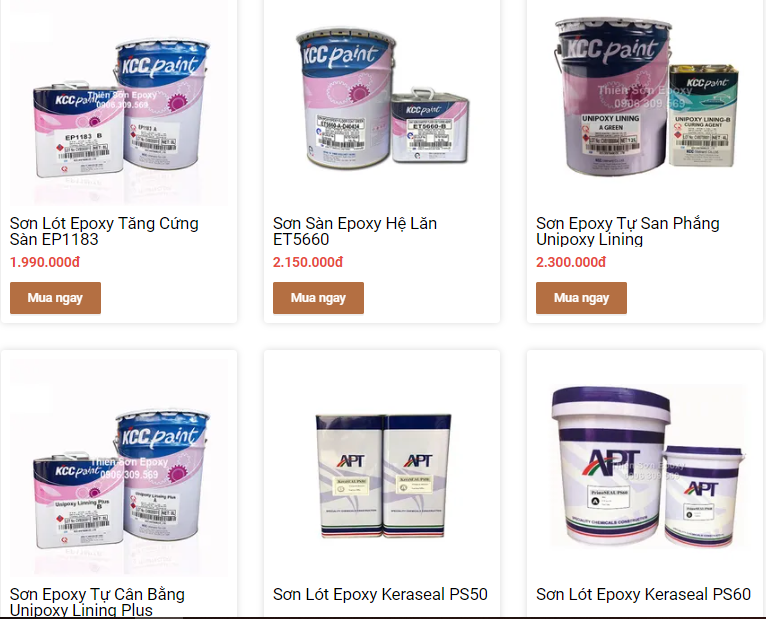 Thiên Sơn Epoxy cung cấp và phân phối nhiều thương hiệu sơn công nghiệp nổi tiếng