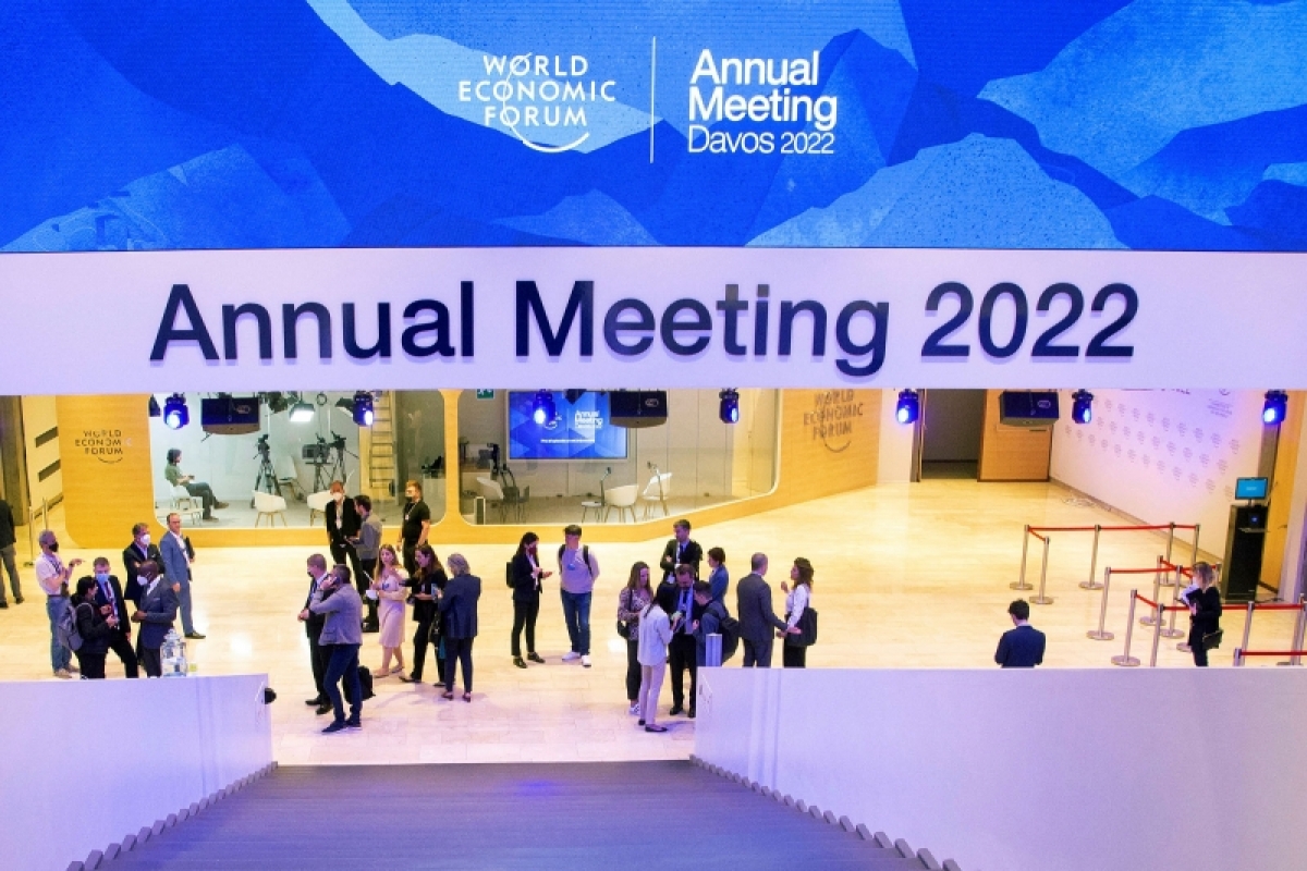 Khai mạc Diễn đàn Kinh tế thế giới Davos 2022. Ảnh: Reuters