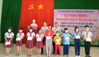 Thạnh Hóa tổ chức Lễ phát động Tháng hành động vì trẻ em năm 2022