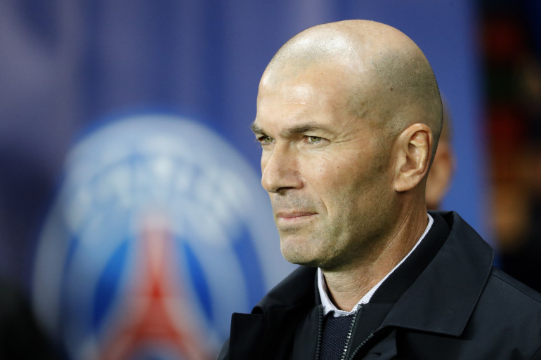 HLV Zidane sắp thay Pochettino dẫn dắt PSG. Ảnh AFP
