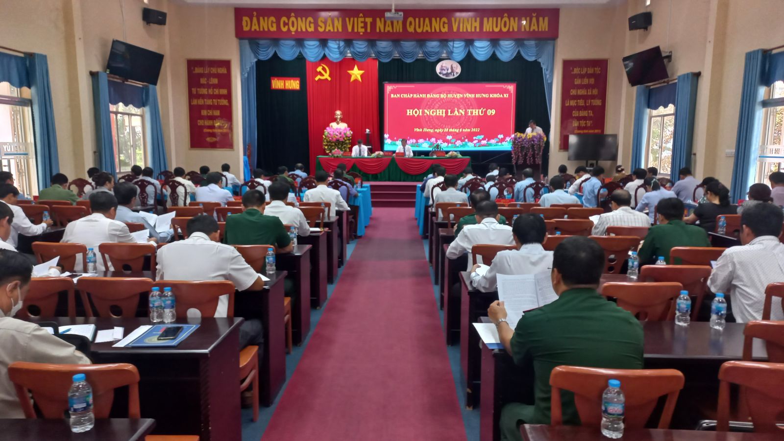 Vĩnh Hưng: Hội nghị Huyện ủy lần thứ 9, nhiệm kỳ 2020 - 2025