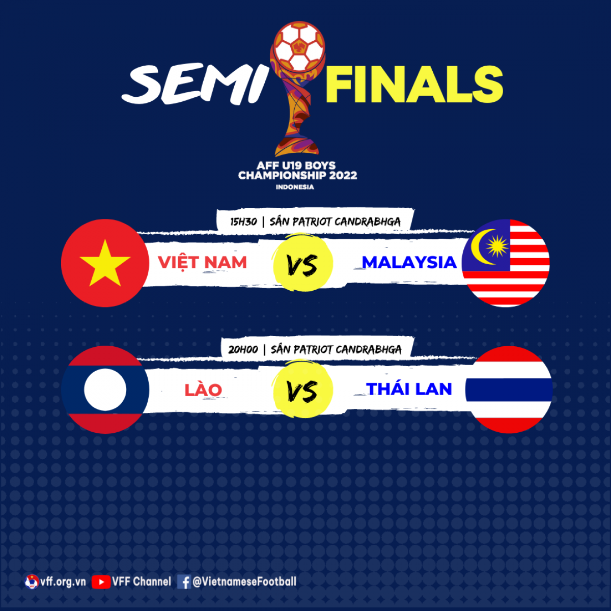 Lịch thi đấu bán kết U19 Đông Nam Á 2022: U19 Việt Nam gặp thử thách Malaysia