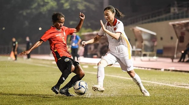 Vietnam defeat Timor Leste for semi-finals berth at Asian football women's championship